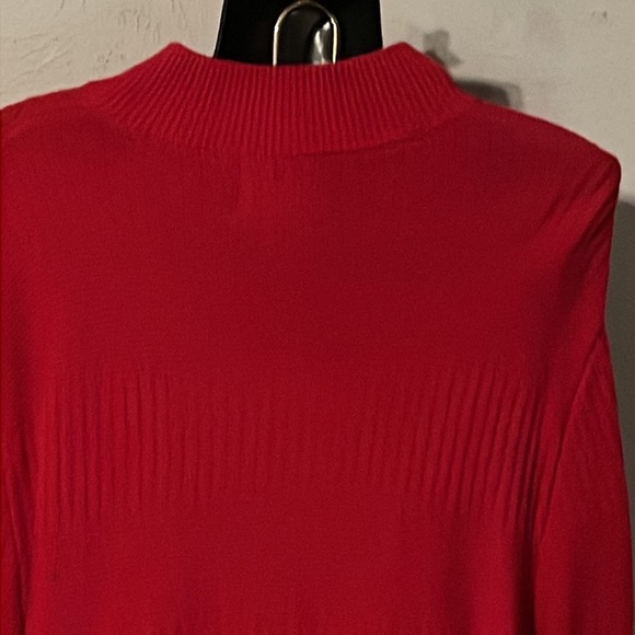 Vintage 1970 XL Chaps red long sleeve mock collar 1/4 zip pullover sweater - Picture 7 of 15